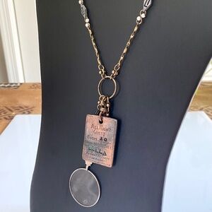 STEAMPUNK NECKLACE MADE FROM OLD FINDS & CHAINS